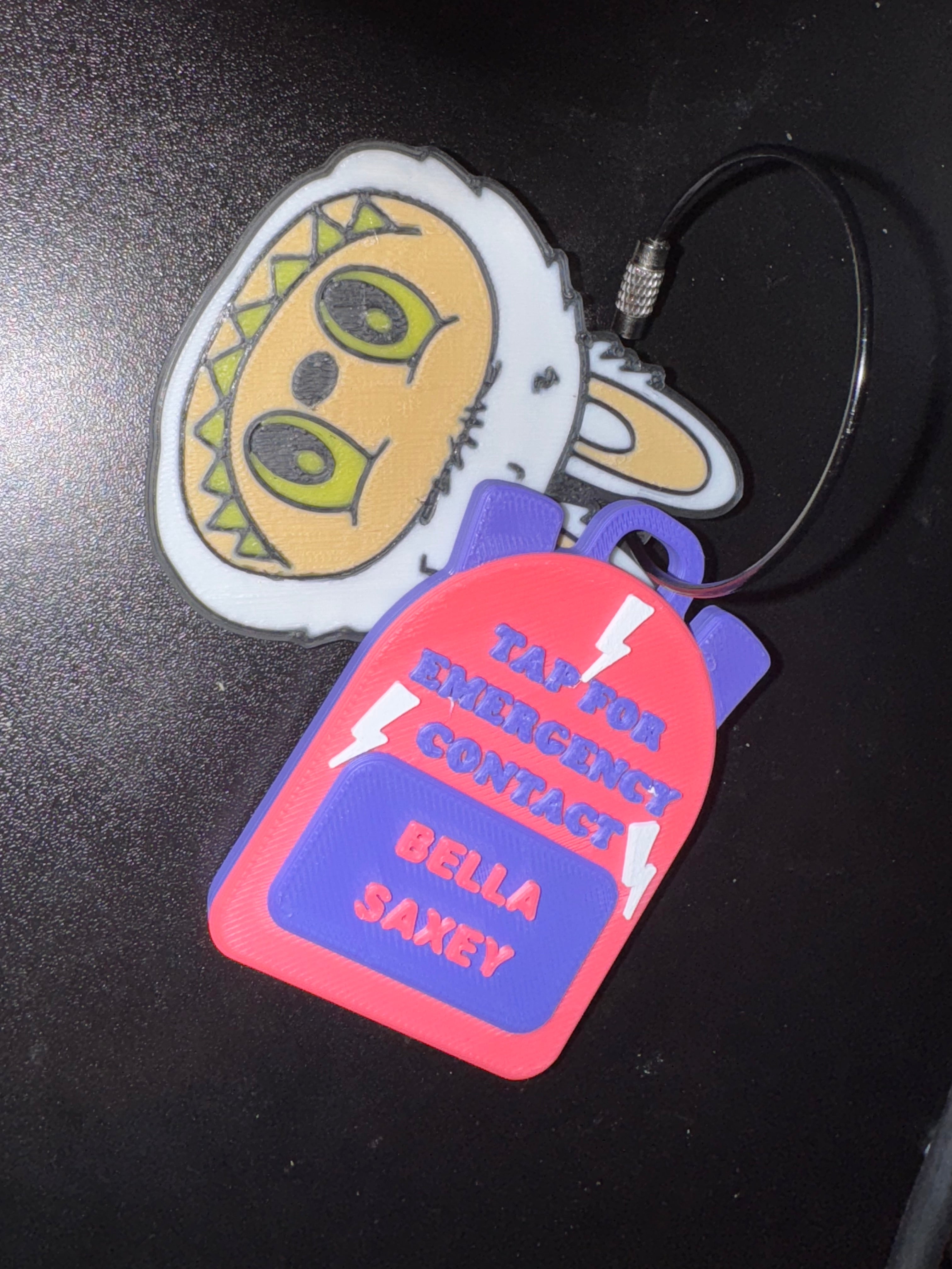 Custom NFC Emergency Contact Keychain | Tap for Emergency Contact Tag | Personalized Backpack, Luggage & Medical ID Tag | iPhone & Android