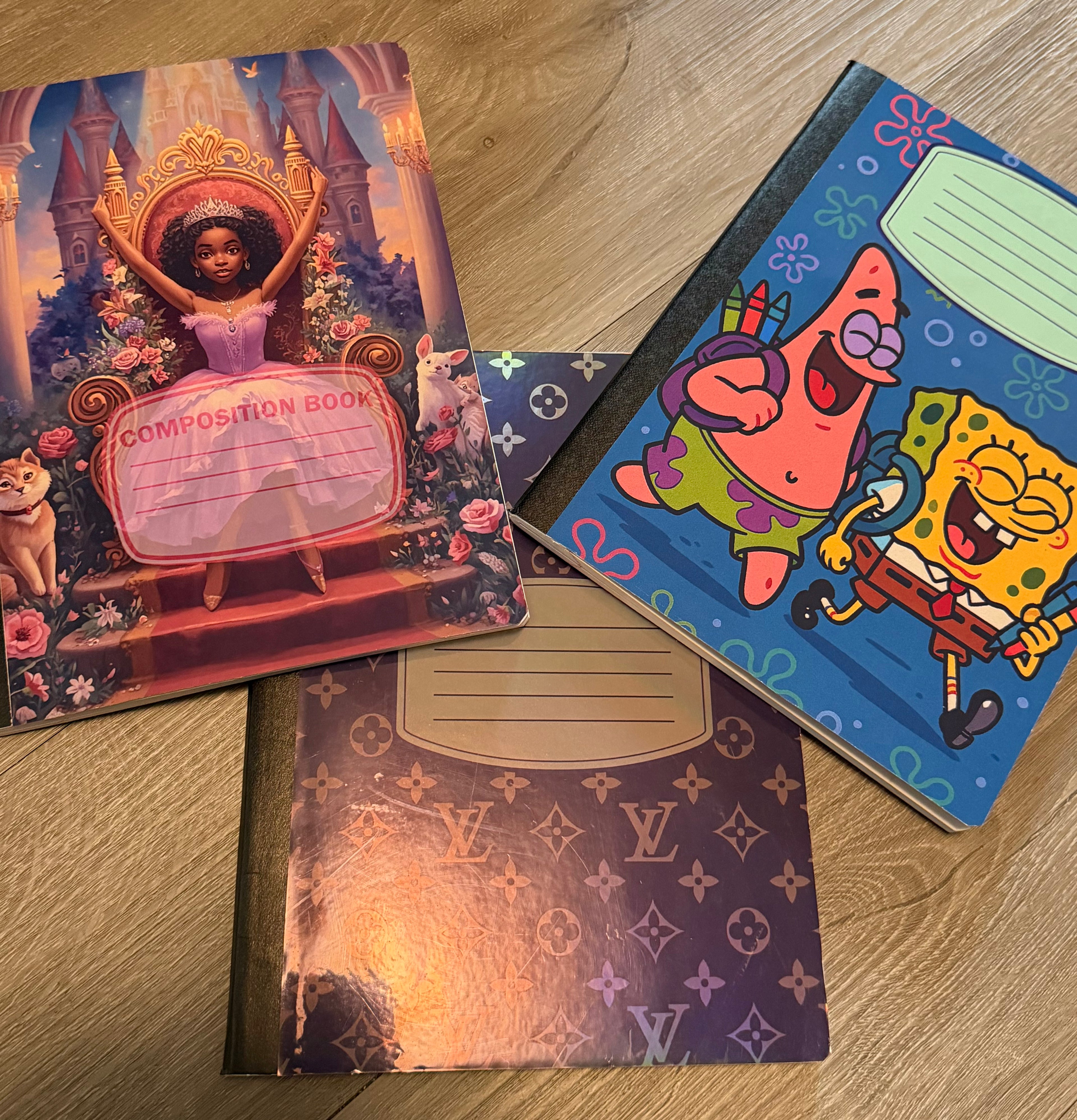 Custom Character Composition Notebook | Personalized School Notebook | Choose Any Character | Handmade Gift | Back to School