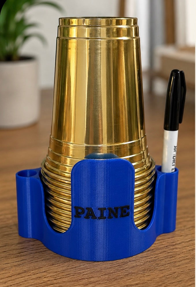 Personalized Cup Holder with Marker Slot