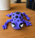 Purple Spotted Flexi Frog – Articulated 3D Printed Toy