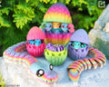 Rainbow Snake Egg Hatchlings Articulated 3D Printed Fidget Toy