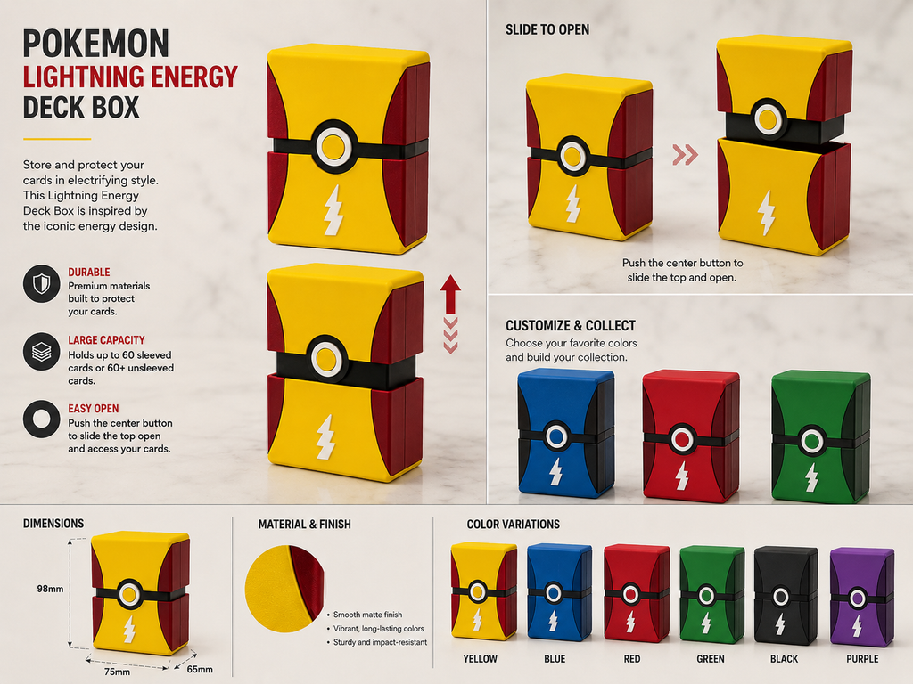 Custom 3D Printed Deck Box | Personalized Card Case| TCG Card Case